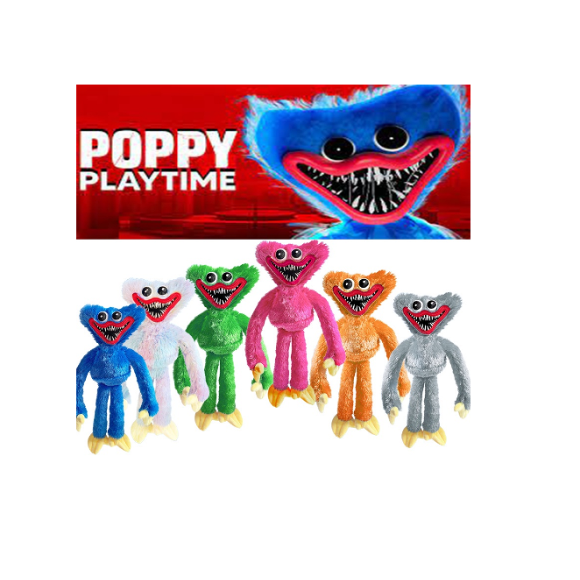 Poppy Playtime Jogo Brinquedos Boneco Pelúcia Huggy Wuggy Musical